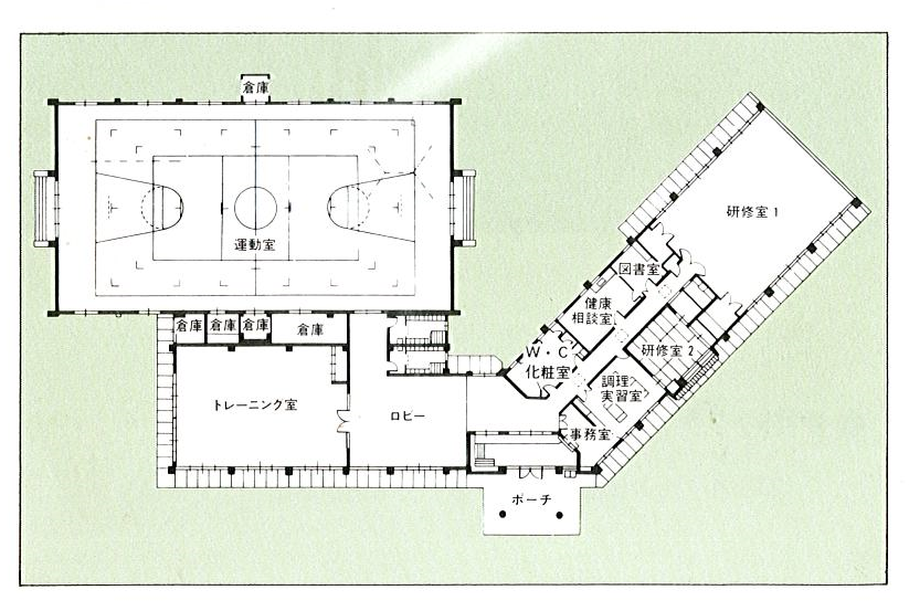 滝沢市多目的研修センター全体見取り図