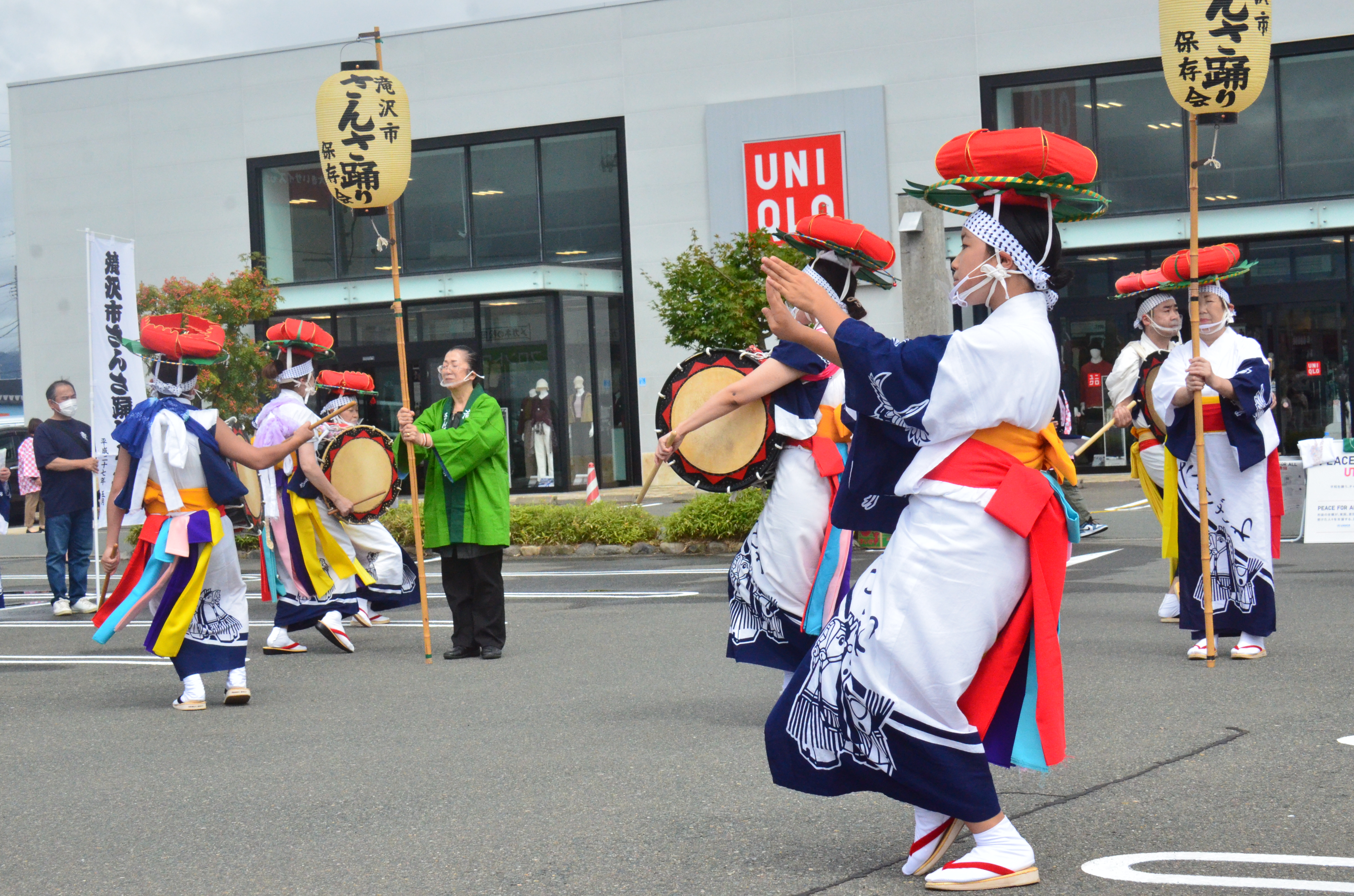 滝沢市さんさ踊り保存会ミニライブの様子