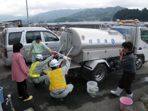 滝沢村による大船渡市応援給水4