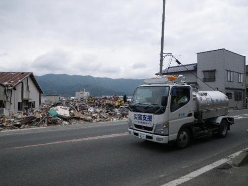 滝沢村による大船渡市応援給水8