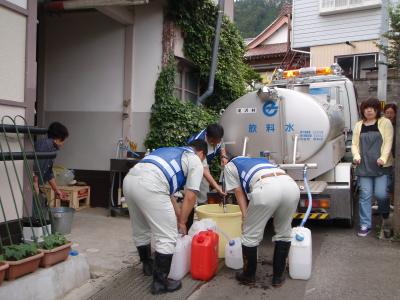 滝沢村による陸前高田市応援給水11