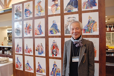 （写真＝画家の高松ゆたかさんによるチャグチャグ馬コ絵画展）