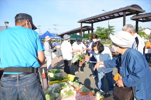 朝市のにぎわいの様子