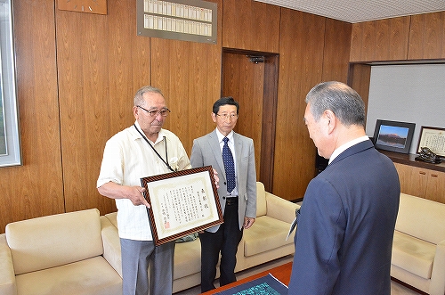 河川功労者表彰受賞の様子