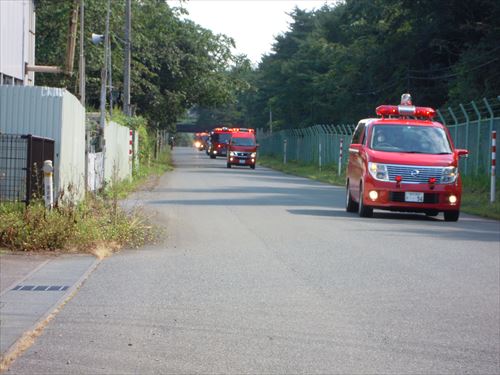 「いわて純情米県北広域集出荷センター結」で行われた火災防御訓練の様子