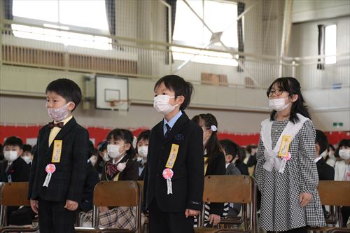 滝沢小学校入学式の様子