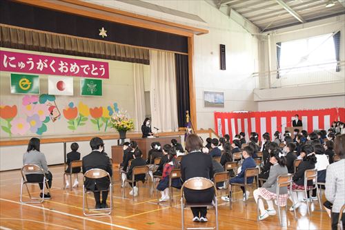 滝沢小学校入学式の様子