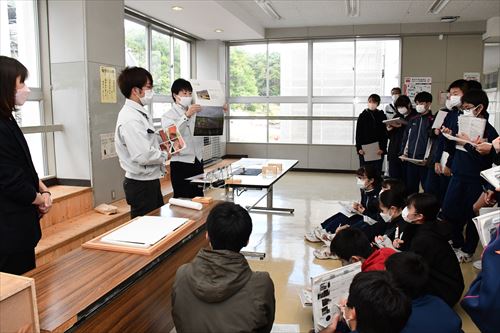 建設業体験学習会の様子