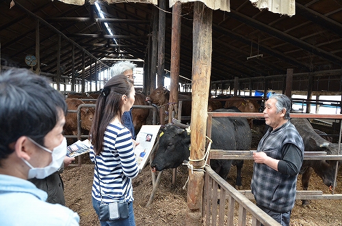 滝沢産食材PRに係る産地視察会の様子