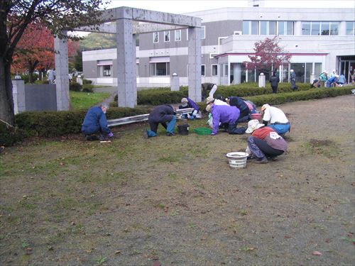 ふるさと交流館で行われたボランティア活動の様子