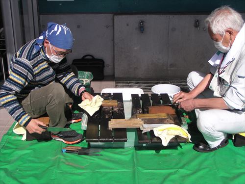 ふるさと交流館で行われたボランティア活動の様子