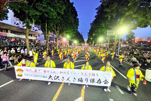 盛岡さんさ踊りパレードで大沢さんさ踊り保存会が出演1