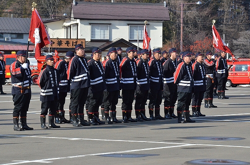 滝沢市消防団の消防出初め式の様子2