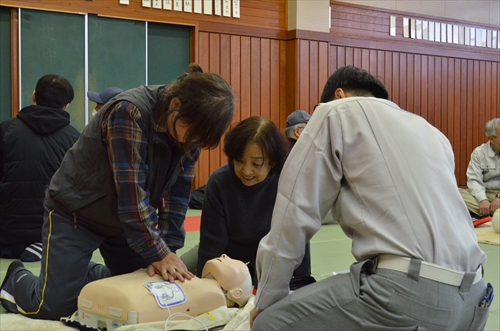 防災訓練、救命講習の様子1