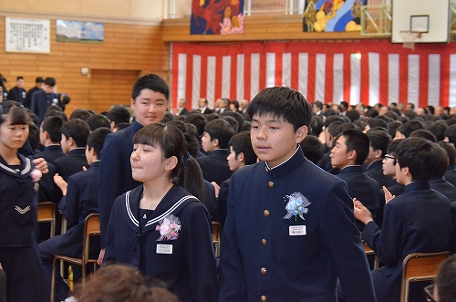 滝沢南中学校の卒業式の様子4