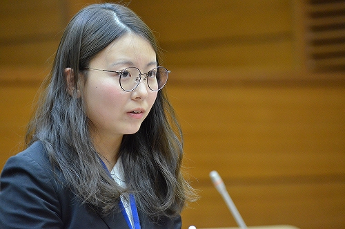 滝沢市民議会「U22学生編」の発表の様子1