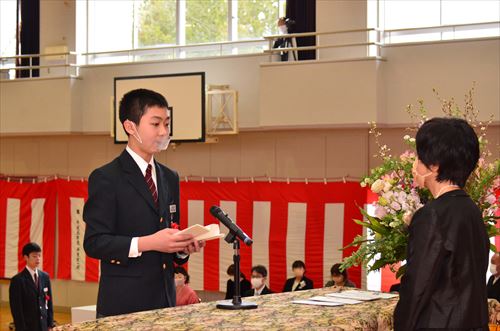 一本木中学校での卒業式の様子1