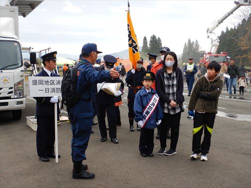 火災防御訓練の様子