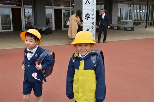 滝沢中央小学校入学式の様子