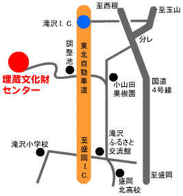 埋蔵文化財センターのご案内地図