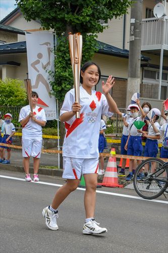 オリンピック聖火リレーの様子5