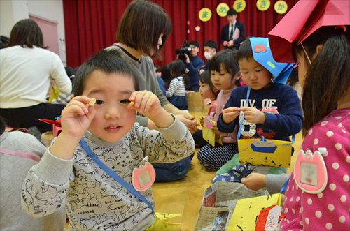 元村保育園での豆まきの様子7