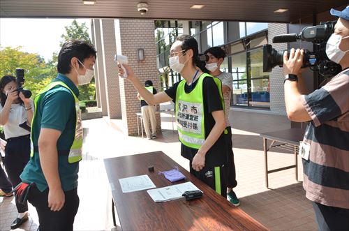 避難所開設訓練の様子1