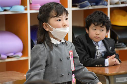 鵜飼小学校入学式の様子