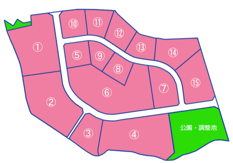 各立地企業の位置図