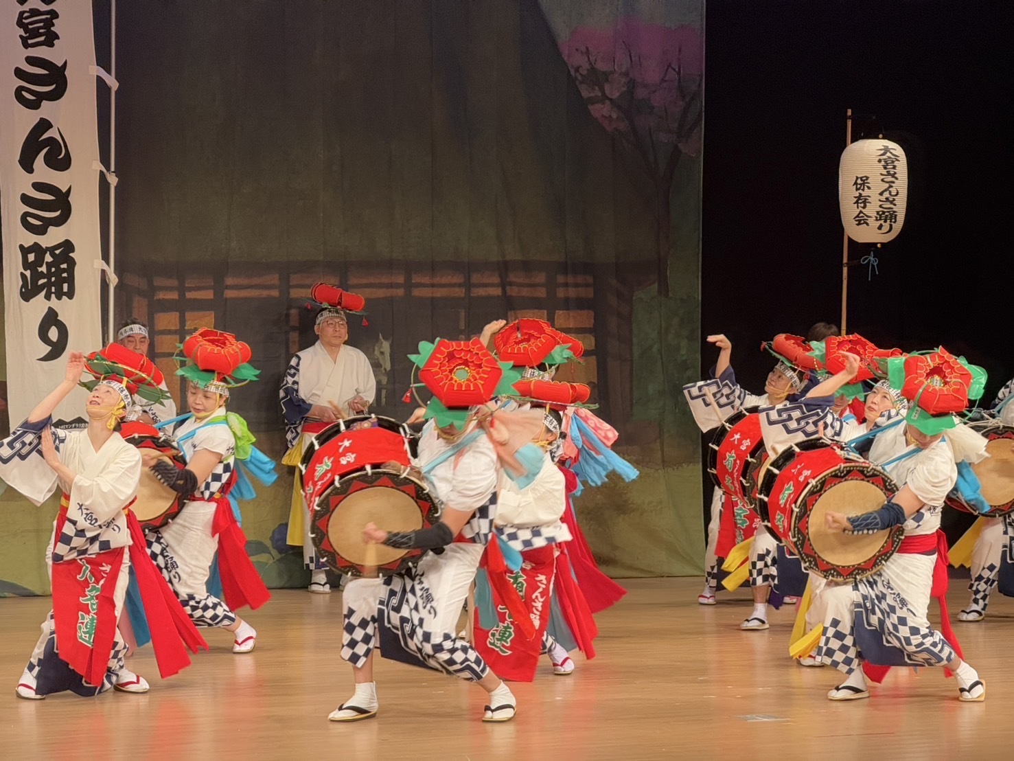 盛岡市の大宮さんさ踊り保存会の演奏